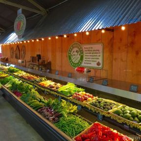 蔬果超市装修效果图 墙饰板装修效果图片