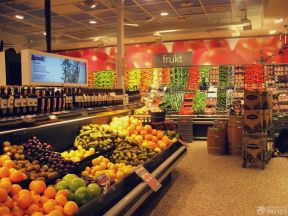 蔬果超市装修效果图 石材地面装修效果图片