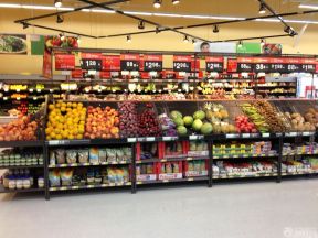 蔬果超市装修效果图 黄色墙面装修效果图