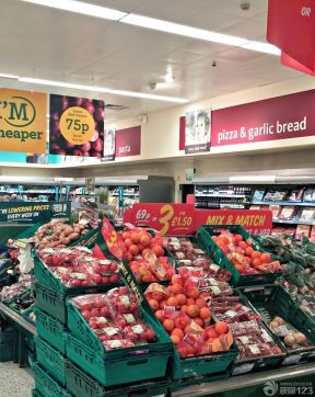 蔬果超市装修效果图 超市装饰效果图图片