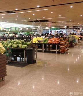 超市吊顶装修效果图 蔬果超市装修效果图