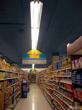 超市吊顶装修效果图 吊顶灯装修效果图片