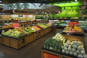 水果超市装修效果图 欧美超市装修设计图