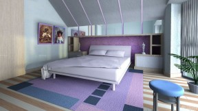 90平两室两厅设计图 现代卧室