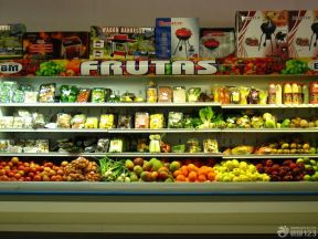 现代蔬菜超市摆设图片 展示架设计