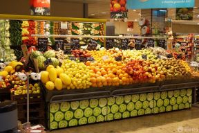 现代蔬菜超市摆设图片 超市货架