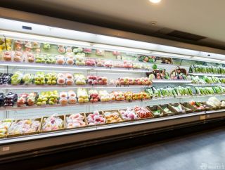 简约现代蔬菜超市储物柜摆设图片