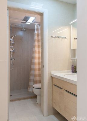 60平米两室一厅效果图 洗手间设计