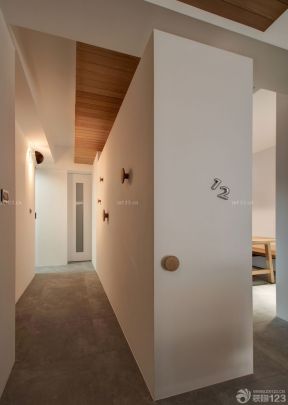 100平米两室两厅户型简约装修 隔断墙装修效果图