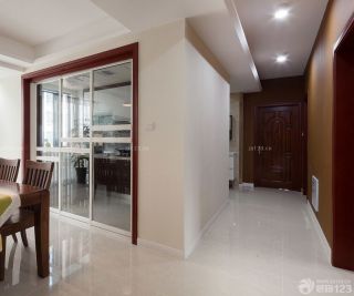 家装60平方两室一厅厨房玻璃推拉门装修效果图片