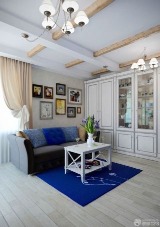 简约地中海风格60平米小户型两室装修效果图片
