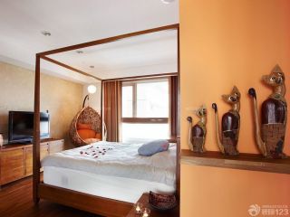 70平方两室一厅卧室床装修效果图片