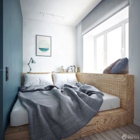 30平米小户型公寓 榻榻米床效果图