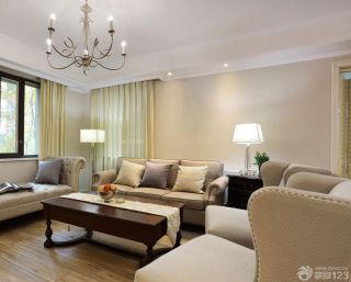 最新80平方米三室一厅客厅沙发摆放装修效果图片