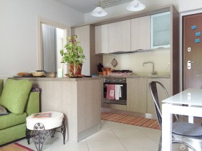50平米一室一厅小户型装饰样板 开放式厨房