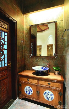 90平米小户型卫生间装修图片 浴室柜装修效果图片