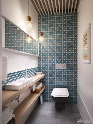 50平米一室一厅小户型卫生间瓷砖贴图装饰样板