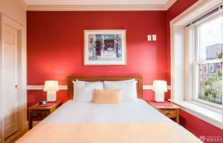 绚丽80平米2房2厅小户型红色墙面装修效果图片