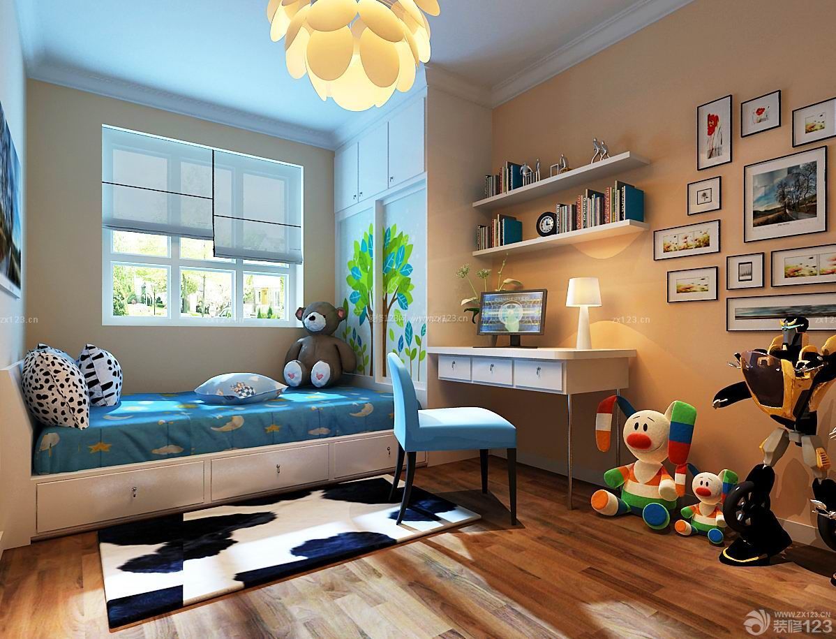 90平米复式小户型儿童卧室装修效果图片