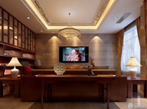 90平米小户型客厅简约装修效果图 中式风格装修