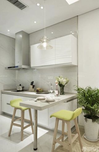 70平米小户型厨房吧台设计装修效果图