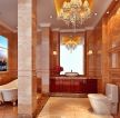 欧式家装90平米小户型浪漫的主卧室卫生间装修效果图