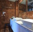 90平米小户型浪漫的主卧室卫生间洗手池装修效果图片