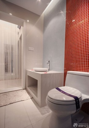 90平米小户型浪漫的主卧室卫生间装修效果图 家装卫生间装修效果图片