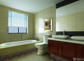 最新90平米小户型浪漫的主卧室卫生间浴室柜装修效果图片