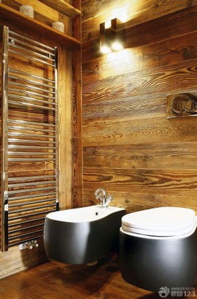 90平米小户型浪漫的主卧室卫生间装修效果图 木质背景墙装修效果图片