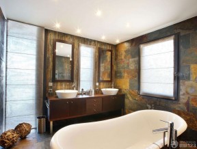 90平米小户型浪漫的主卧室卫生间装修效果图 卫生间墙砖装修效果图片