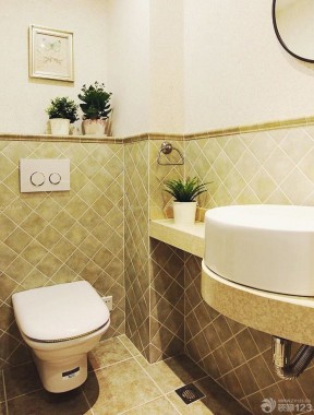 90平米小户型浪漫的主卧室卫生间墙砖装修效果图