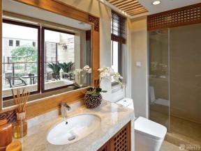 90平米小户型浪漫的主卧室卫生间装修效果图 洗手池