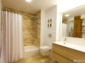 简约家装90平米小户型浪漫的主卧室卫生间装修效果图