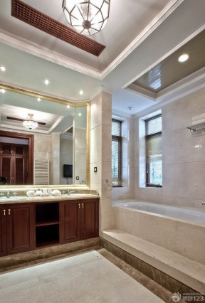 90平米小户型浪漫的主卧室卫生间装修效果图 简约风格装饰
