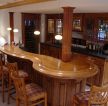欧美风格酒吧木质吧台装修效果图片