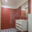 绚丽60平米二室一厅小户型红色墙面装修效果图片