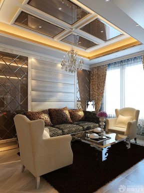 欧式沙发背景墙 欧式简约风格效果图