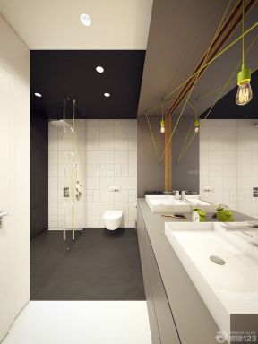 三室一厅一卫90平米装修效果图 卫生间洗手盆图片