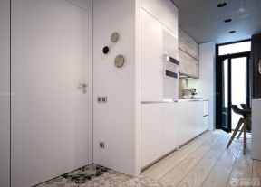 90平米三室两厅 白色门装修效果图片