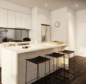 90平米三室一厅房屋吧台设计装修效果图-每日推荐