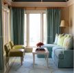别墅客厅窗帘设计图片