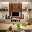 2023现代客厅木质电视背景墙装修效果图片