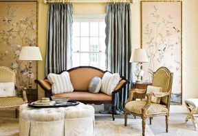欧式家装客厅窗帘搭配设计效果图