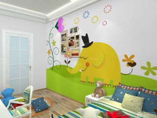 儿童卧室卧室背景墙装修效果图