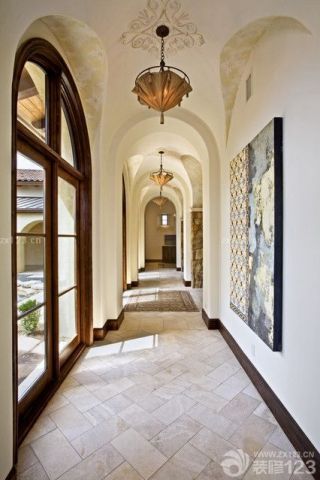 交换空间地中海风格家居走廊设计装修图