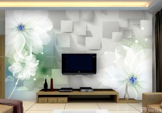 现代家装客厅电视背景墙颜色设计效果图