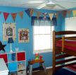 交换空间蓝色墙面装修儿童房效果图片