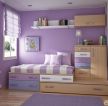 交换空间儿童房紫色墙面装修设计效果图片