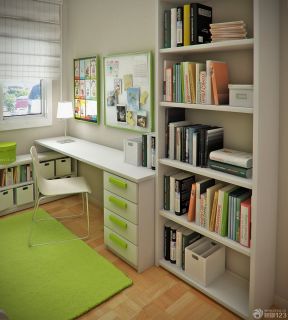 交换空间装修儿童房书桌书柜设计